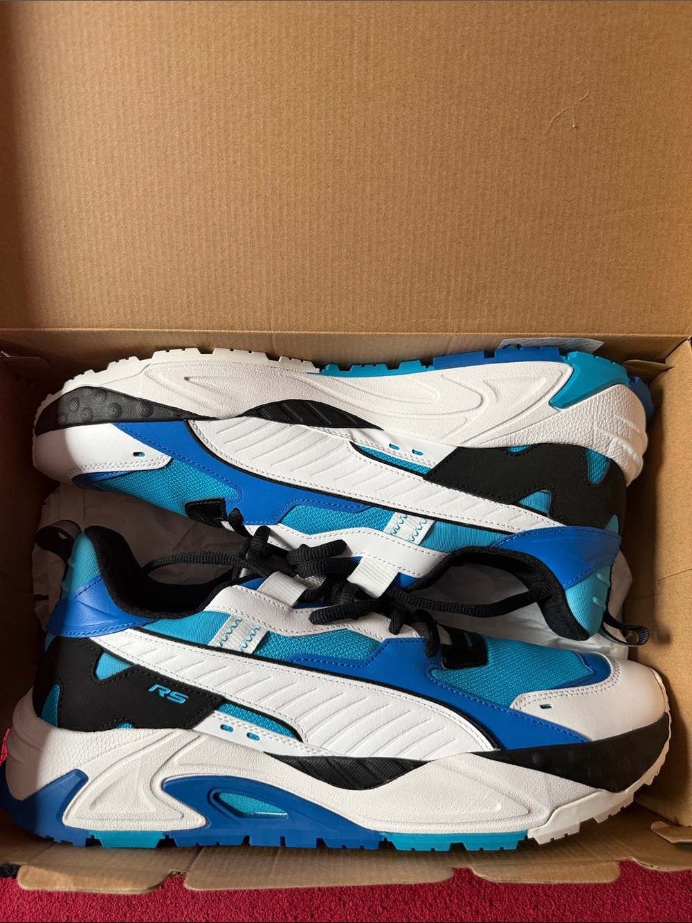 Puma Men’s Blue, White & Black RS-X Style Sneakers
